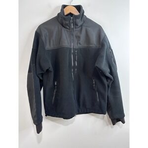 Condor Alpha Micro Fleece Jacket Mens Large Black Tactical Full Zip 601 Utility
